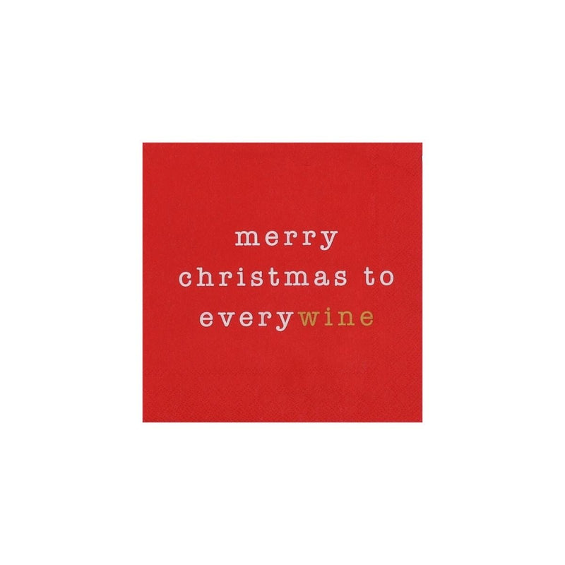 Räder Papieren Cocktail Kerstservetten, Merry Christmas to Everywine
