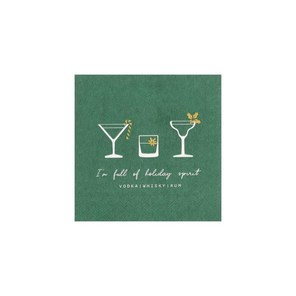 Räder Papieren Cocktail Servetten, Holiday spirit