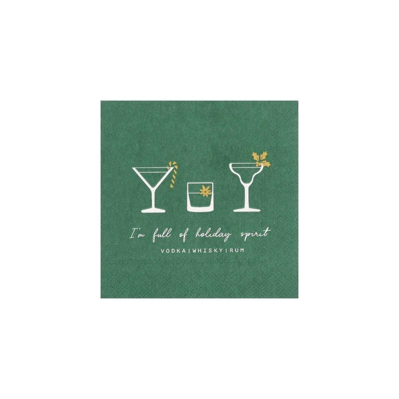 Räder Papieren Cocktail Servetten, Holiday spirit