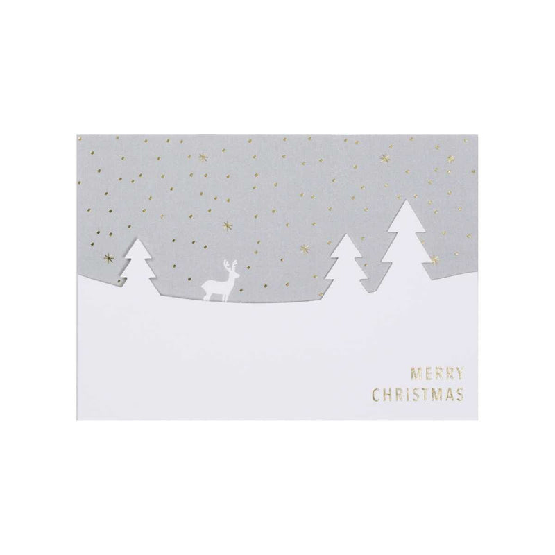 Raeder Kerst paper cut Wenskaart, Merry Christmas