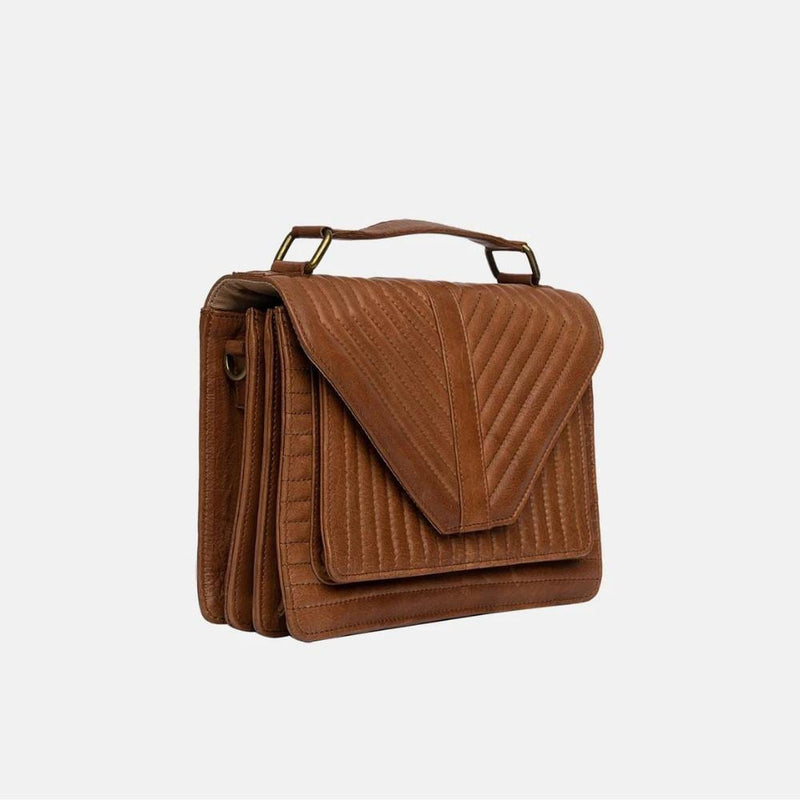 RE:DESIGNED BINA Lederen Handtas, Walnut