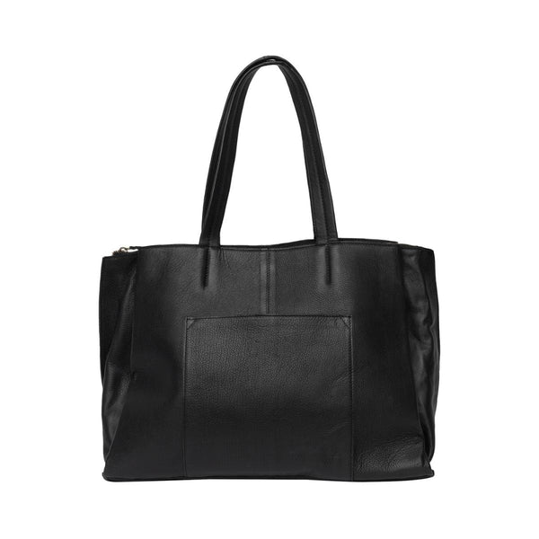 RE:DESIGNED ELIANA Lederen Laptoptas/Workbag, Black/Black