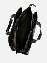 RE:DESIGNED ELIANA Lederen Laptoptas/Workbag, Black/Black