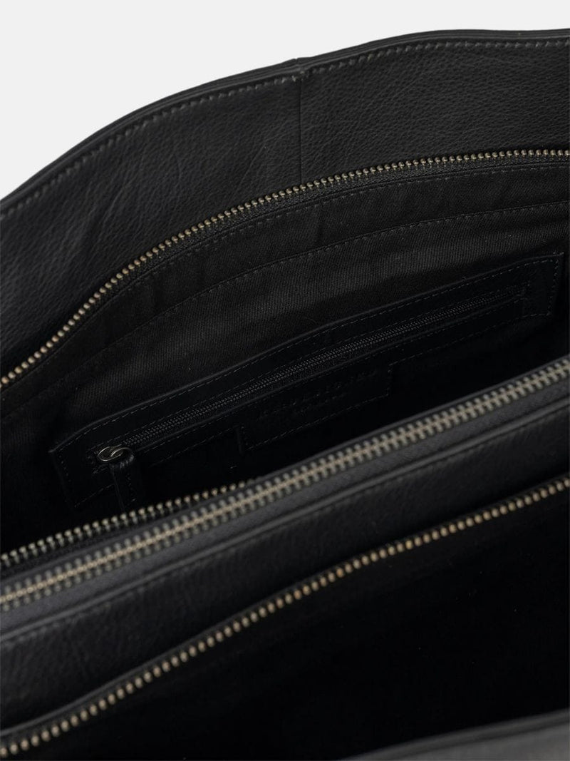 RE:DESIGNED EVIA URBAN Lederen Laptoptas/Workbag, Black