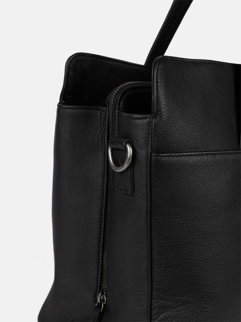 RE:DESIGNED EVIA URBAN Lederen Laptoptas/Workbag, Black