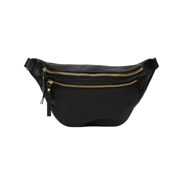 RE:DESIGNED FAUST URBAN Lederen Bumbag, Black/Gold