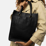 RE:DESIGNED HALMA Lederen Laptoptas/Workbag, Black