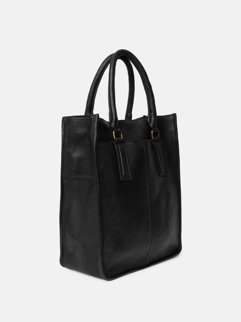 RE:DESIGNED HALMA Lederen Laptoptas/Workbag, Black