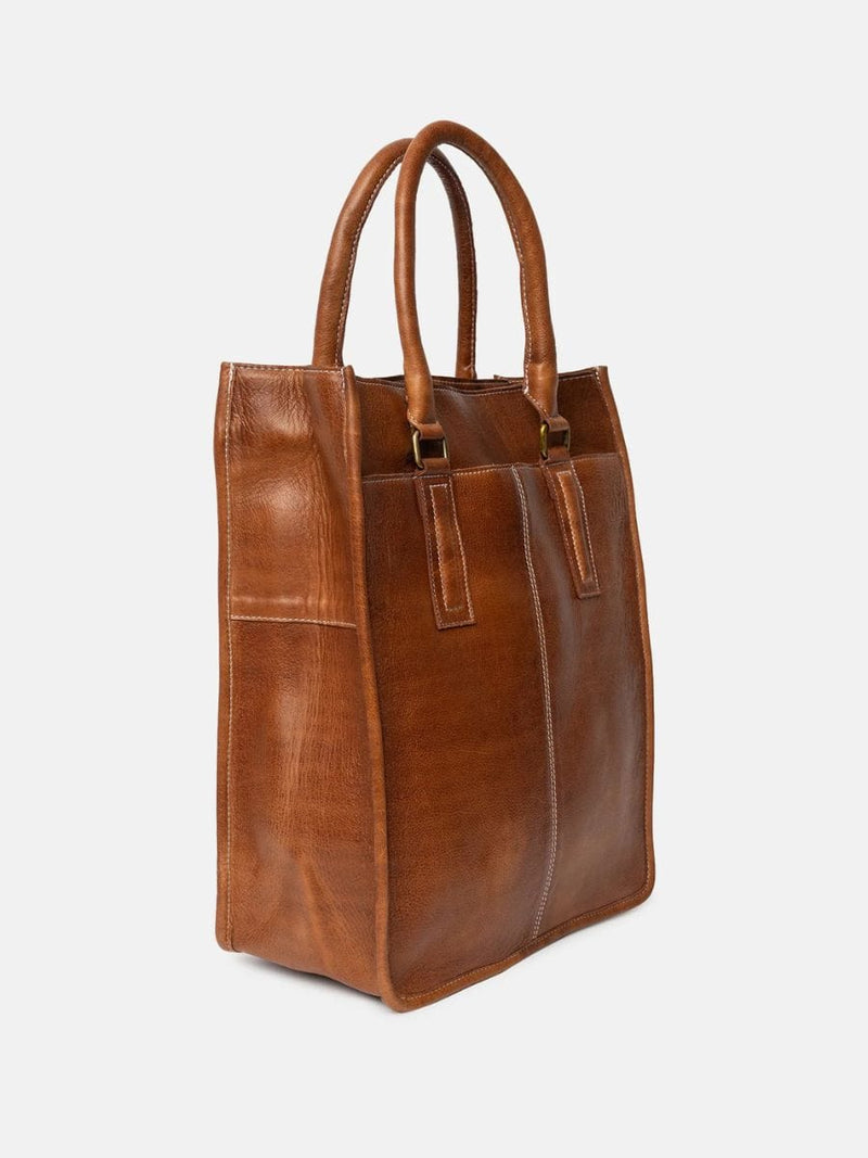 RE:DESIGNED HALMA Lederen Laptoptas/Workbag, Walnut