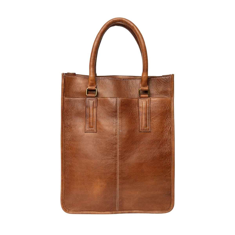 RE:DESIGNED HALMA Lederen Laptoptas/Workbag, Walnut