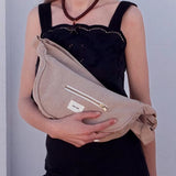 Recitem ARTHUR Halve maan Crossbody Tas, Latte