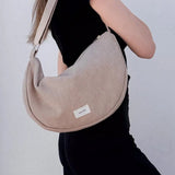 Recitem ARTHUR UNI Maxi Halve maan Schoudertas, Latte
