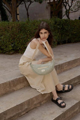 Recitem ISMAËL Halve maan Crossbody Tas, Zeegroen