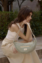 Recitem ISMAËL Halve maan Crossbody Tas, Zeegroen
