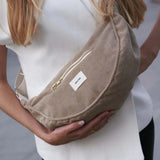 Recitem MATEO Halve maan Crossbody Tas, Latte