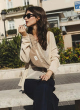 Recitem MATEO UNI Ribfluwelen Heuptas, Latte