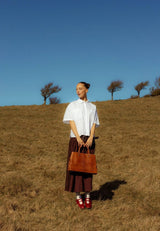 ReDesigned FAFALI Lederen Handtas, Walnut