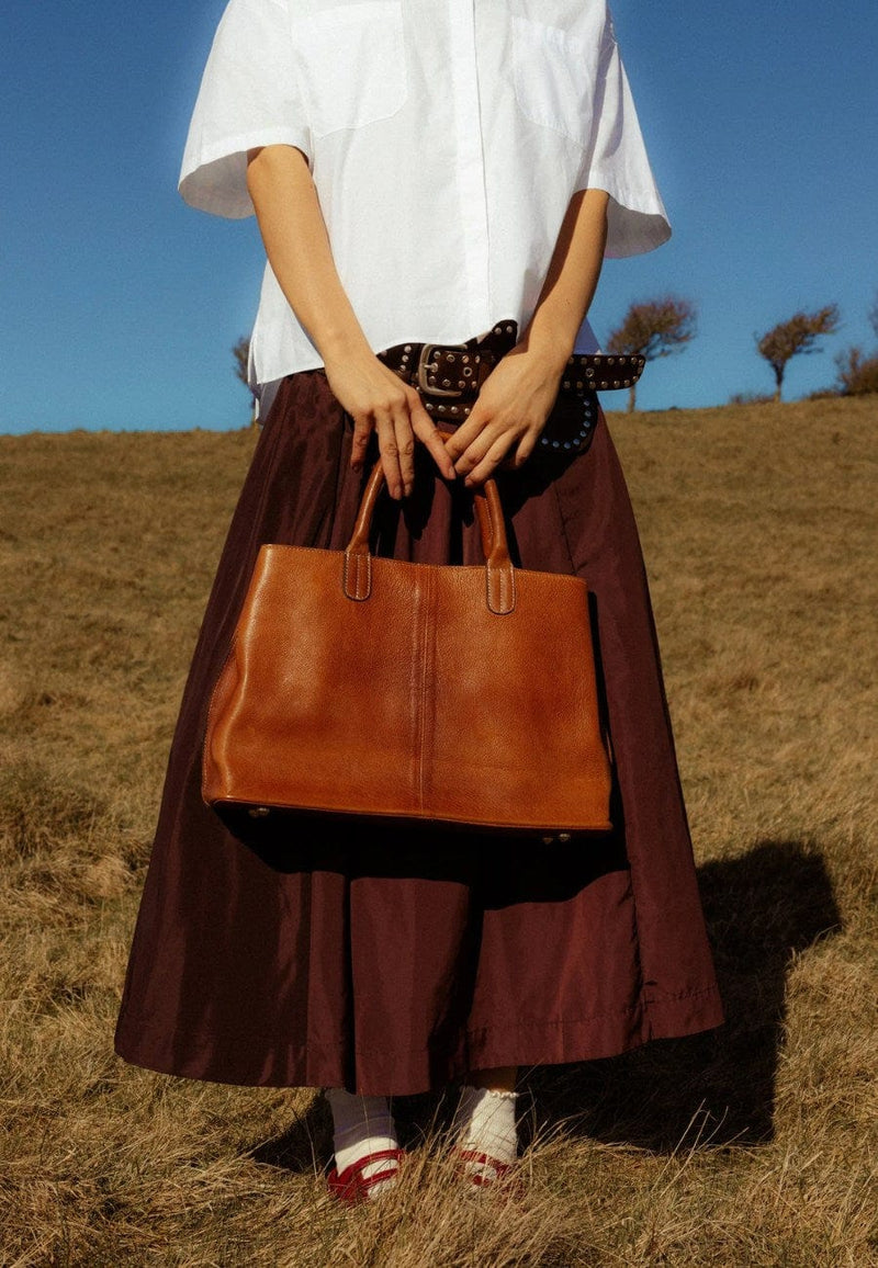 ReDesigned FAFALI Lederen Handtas, Walnut