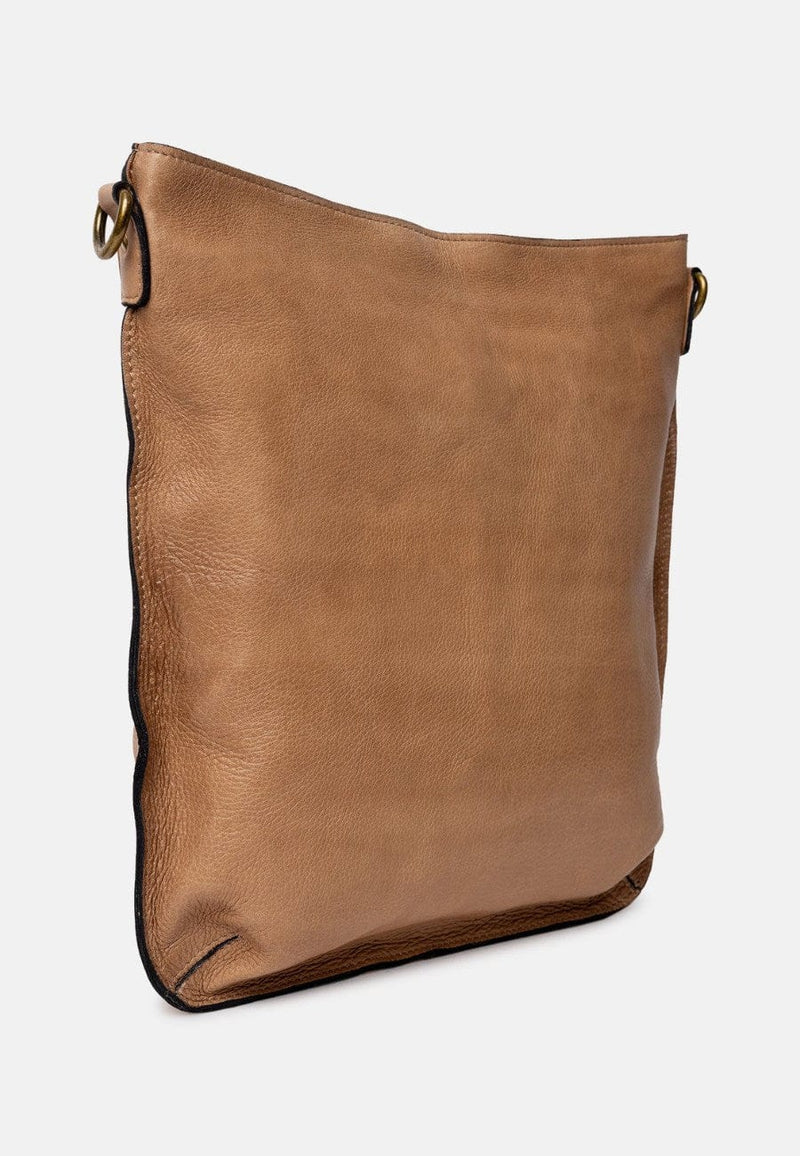 ReDesigned FILLIS BIG Lederen Schoudertas, Taupe