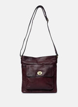 ReDesigned KAY URBAN Lederen Schoudertas, Dark Cherry