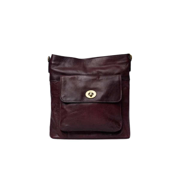 ReDesigned KAY URBAN Lederen Schoudertas, Dark Cherry