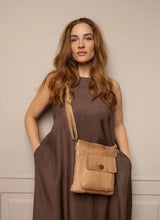 ReDesigned KAY URBAN Lederen Schoudertas, Taupe