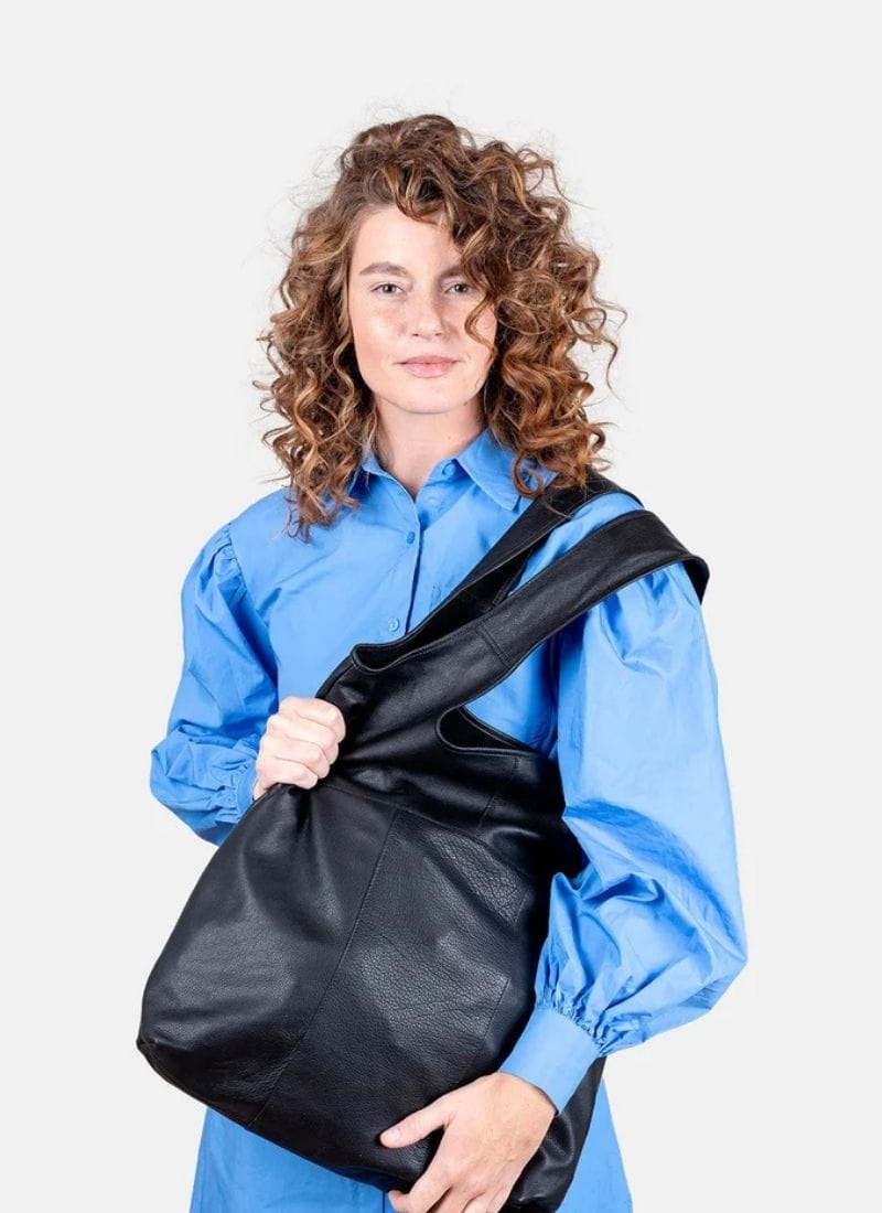 ReDesigned LYRA URBAN Lederen Totebag, Black