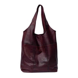 ReDesigned LYRA URBAN Lederen Totebag, Dark Cherry