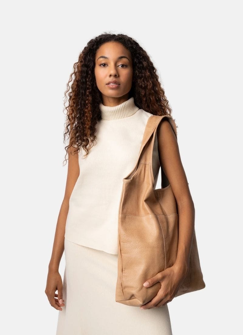 ReDesigned LYRA URBAN Lederen Totebag, Taupe