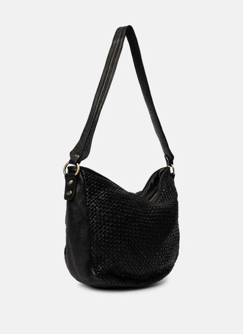 ReDesigned MELLE Lederen Schoudertas, Black