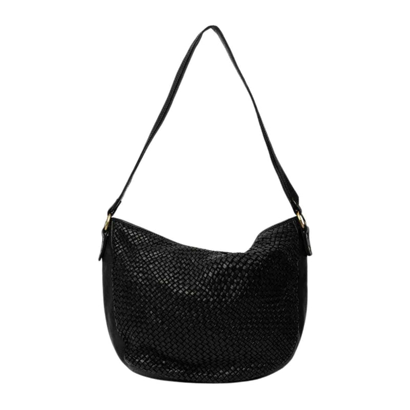 ReDesigned MELLE Lederen Schoudertas, Black