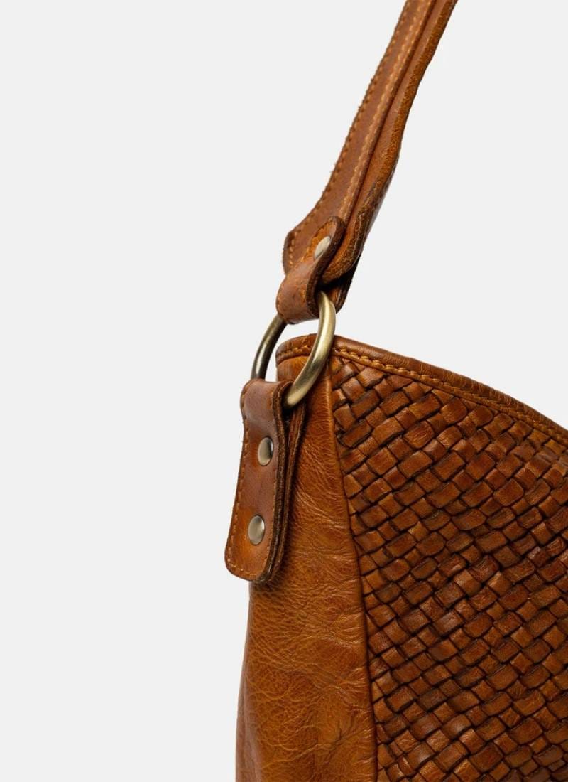 ReDesigned MELLE Lederen Schoudertas, Tan