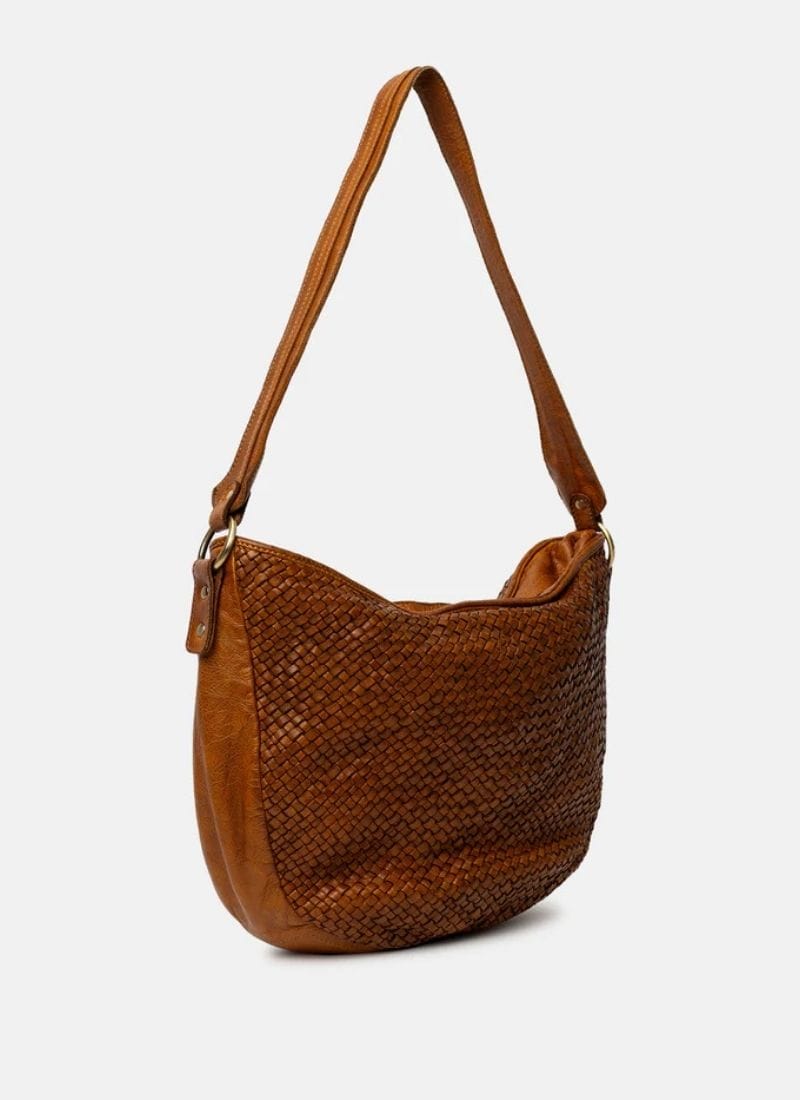 ReDesigned MELLE Lederen Schoudertas, Tan