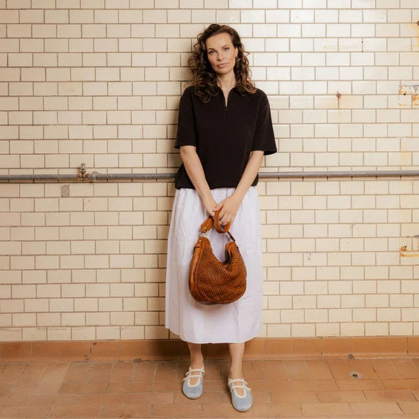 ReDesigned MELLE Lederen Schoudertas, Tan