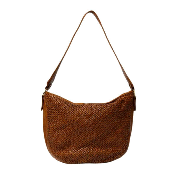 ReDesigned MELLE Lederen Schoudertas, Tan