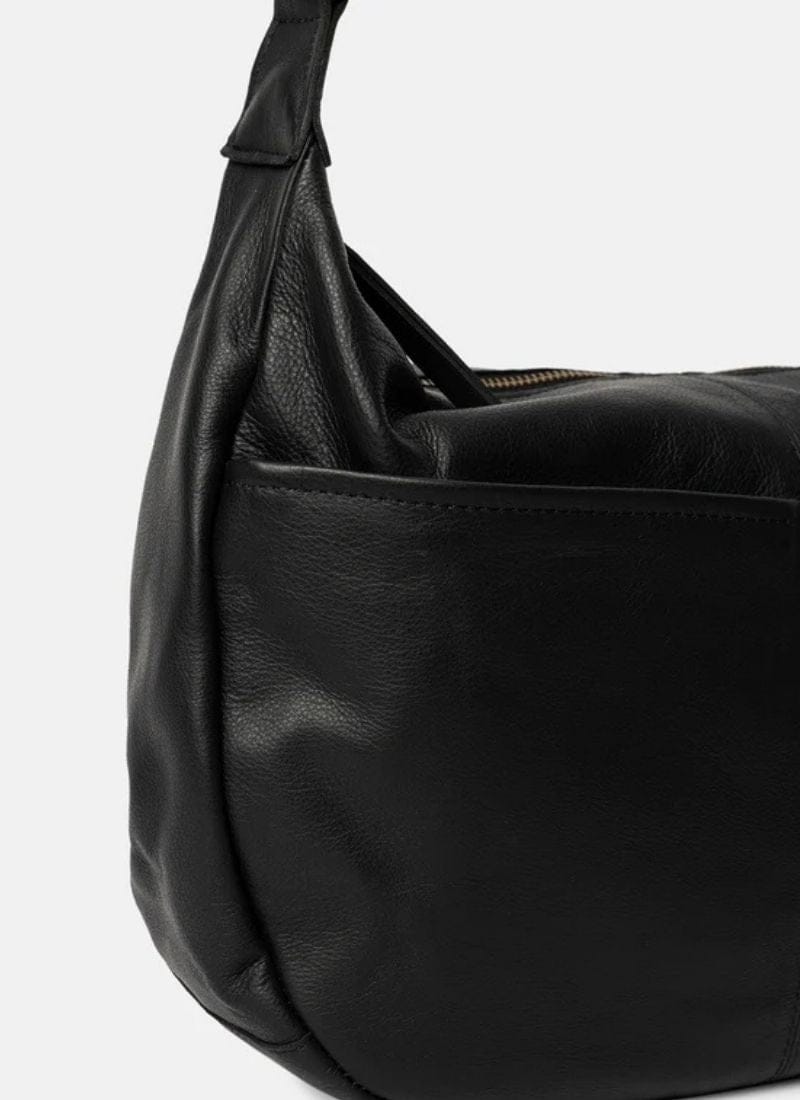 ReDesigned MIVI BIG Lederen Schoudertas, Black