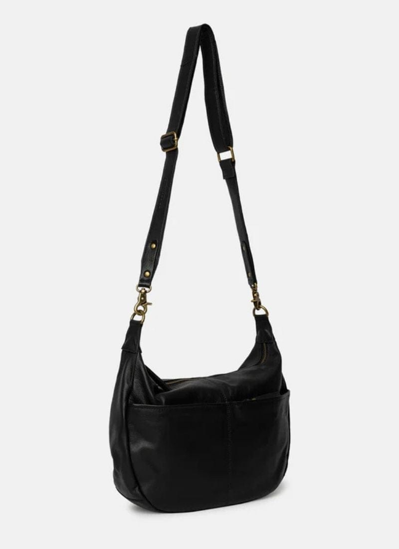 ReDesigned MIVI BIG Lederen Schoudertas, Black