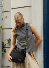 ReDesigned MIVI BIG Lederen Schoudertas, Black