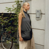 ReDesigned MIVI BIG Lederen Schoudertas, Black