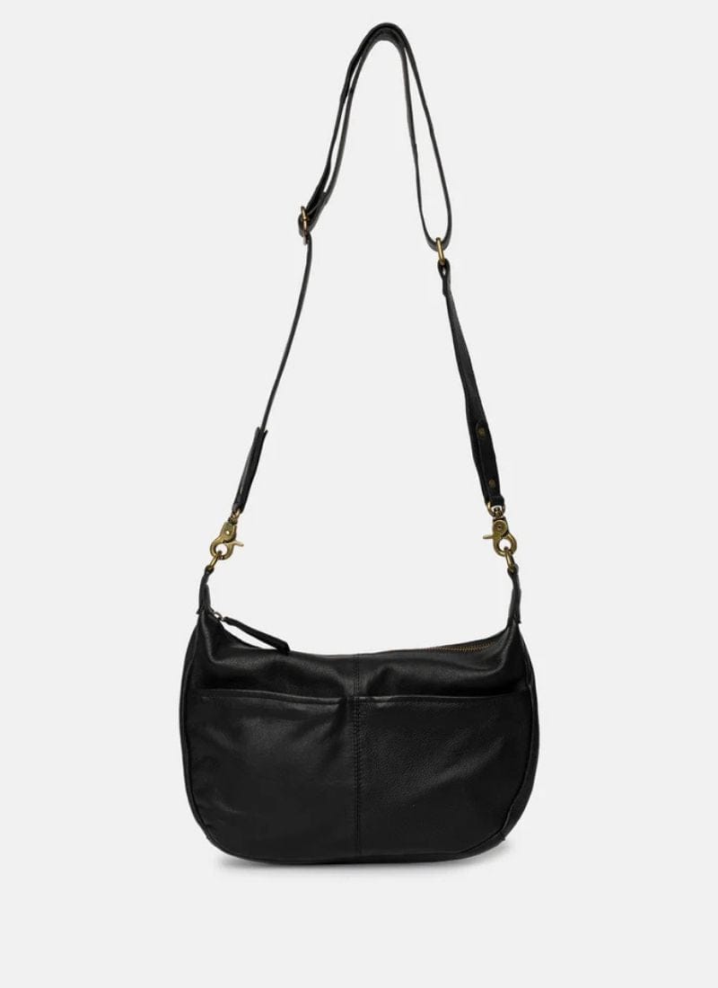 ReDesigned MIVI SMALL Lederen Schoudertas, Black