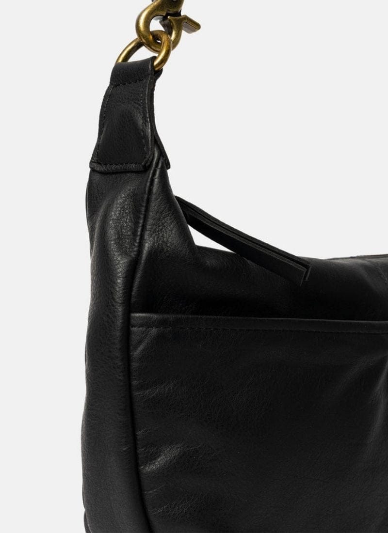 ReDesigned MIVI SMALL Lederen Schoudertas, Black