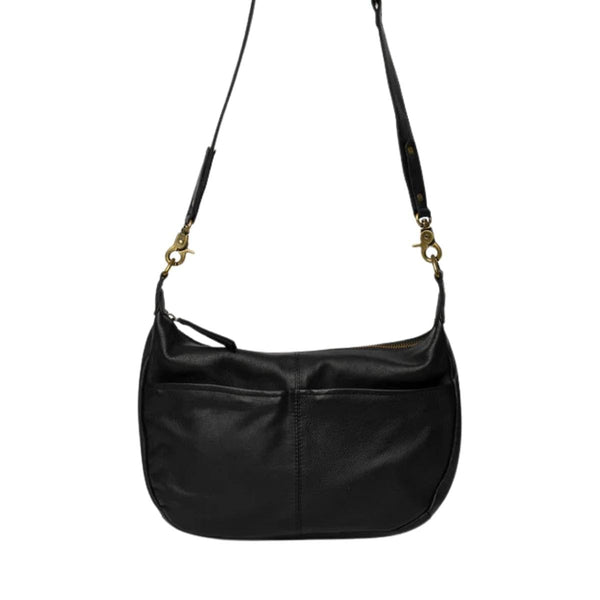 ReDesigned MIVI SMALL Lederen Schoudertas, Black