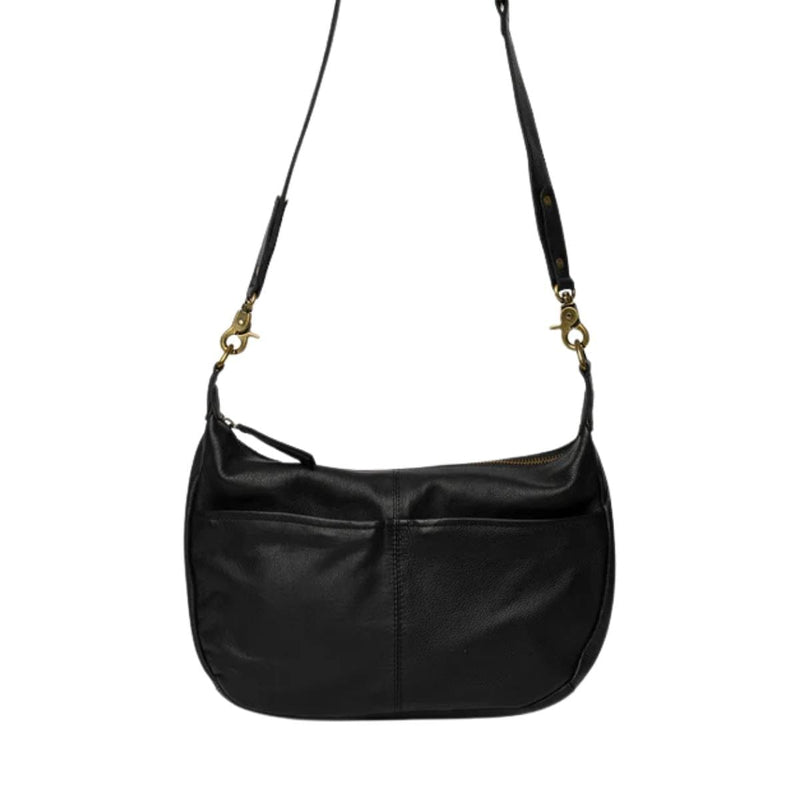 ReDesigned MIVI SMALL Lederen Schoudertas, Black