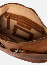 ReDesigned MIVI SMALL Lederen Schoudertas, Walnut