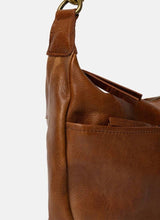 ReDesigned MIVI SMALL Lederen Schoudertas, Walnut