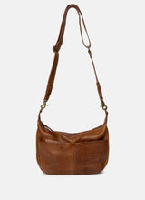 ReDesigned MIVI SMALL Lederen Schoudertas, Walnut