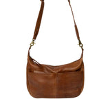 ReDesigned MIVI SMALL Lederen Schoudertas, Walnut