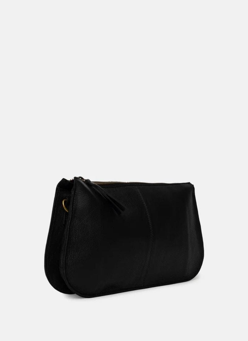 ReDesigned MYN BIG Lederen Schoudertas, Black