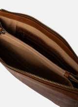 ReDesigned MYN BIG Lederen Schoudertas, Walnut