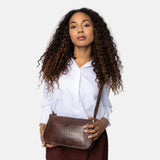 ReDesigned MYN BIG Lederen Schoudertas, Woodsmoke